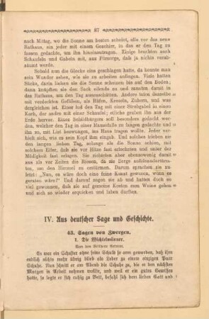 IV. Aus deutscher Sage und Geschichte