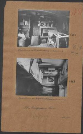 Dunkelkammer der Brieftaubenabteilung im Eisenbahnzug