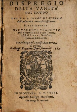 Dispregio Della Vanità Del Mondo, 2