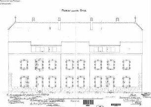 Plochingen: 2.Nebengebäude Wohngebäude Längsansicht gegen die Bahn