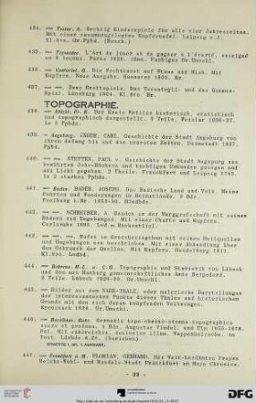 Topographie (Nr. 438-489)