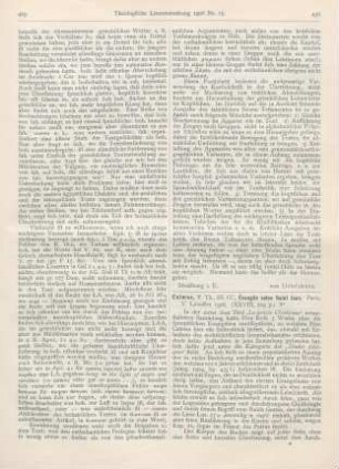 430-431 [Rezension] Calmes, P. Th., Évangile selon Saint Jean