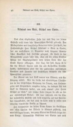 48-66 Nikolaus von Weis, Bischof von Speier