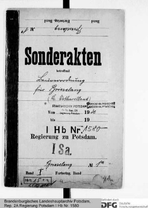 Bauverordnung für Brieselang, Kr. Osthavelland