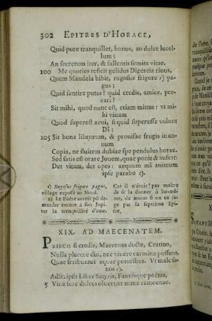 XIX. Ad Maecenatem = XIX. A Mecene