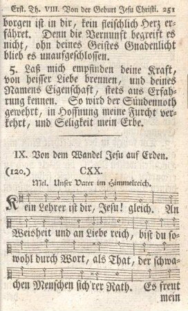 IX. Von dem Wandel Jesu auf Erden.