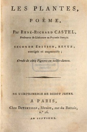 Les Plantes : poème