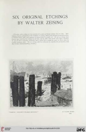 60: Six orignal etchings by Walter Zeising