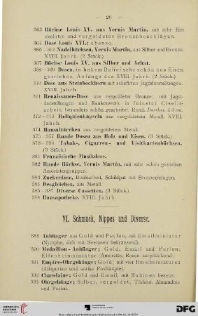 Schmuck, Nippes und Diverse (Nr. 389-434)