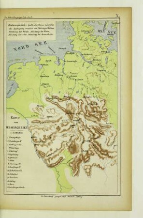 Karte vom Wesergebiet