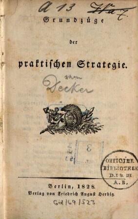 Grundzüge der praktischen Strategie