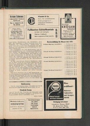 Rentenzahlung für Monat Juli 1961
