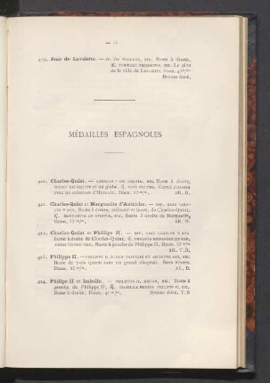 Médailles espagnoles