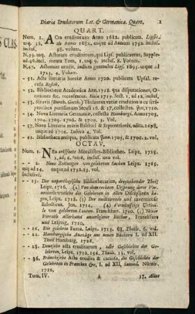 1-11, Diaria Euditorum Lat. & Germanica. - Diaria Eruditorum Realia.