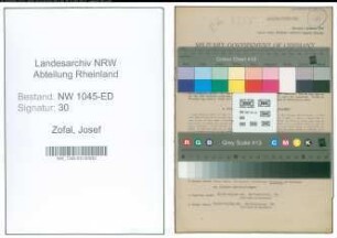 Entnazifizierung Josef Zofal , geb. 30.01.1894 (Lehrer)