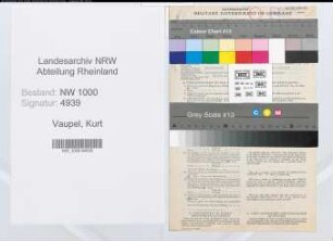 Entnazifizierung Kurt Vaupel, geb. 26.09.1901 (Volkswirt)