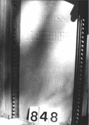 Grabstein 848 (Detailaufnahme 1)
