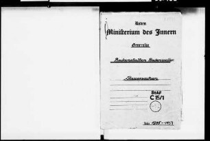 Steuerangelegenheiten der Staatlichen Bäderverwaltung Badenweiler