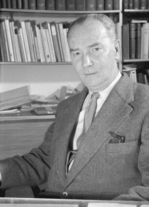 Freiburg: Pharmazeutisches Institut; Prof. Dr. Dr. Merz; Rektor der Universität Freiburg, 1959