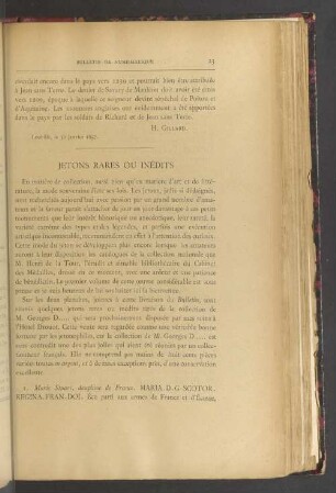 Jetons rares ou inédits