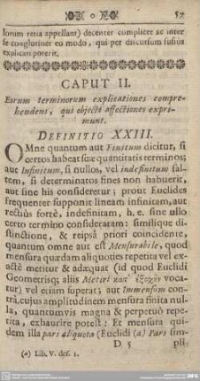 CAPUT II. Eorum terminorum explicationes comprehendes, qui objecti affectiones exprimunt.