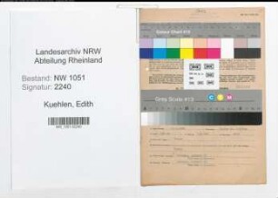 Entnazifizierung Edith Kuehlen , geb. 01.08.1894 ()