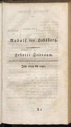 Zehnter Zeitraum. Jahr 1278 bis 1282