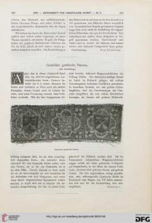 Gestickte gothische Parura
