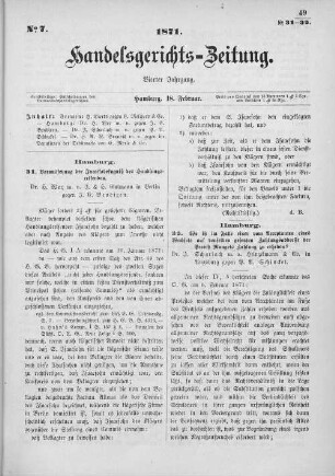 No. 7. 18. Februar 1871