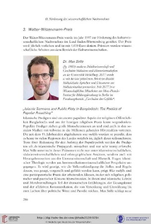 Max Stille: Islamic Sermons and Public Piety in Bangladesh: The Poetics of Popular Preaching