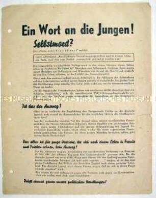 Propagandaflugblatt der KPD zur ersten Bundestagswahl