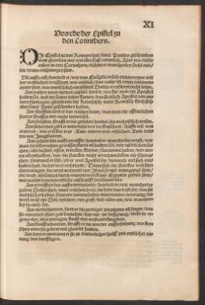 Vorrede der Epistel zu den Corinthern.