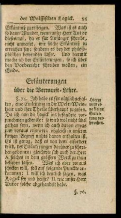 Erläuterungen über die Vernunft-Lehre