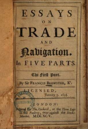 Essays on Trade and Navigation. I.