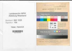 Entnazifizierung Heinrich Heier , geb. 19.08.1902 (Steiger)