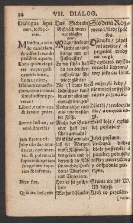 Dialogus septimus = Das Siebende Gespräch = Siodma Rozmowa