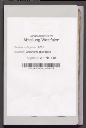 Die erledigten Präbenden des Stifts Nottuln. (Vorakten der Kriegs- und Domänenkammer Münster)