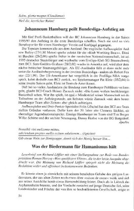 Was der Biedermann für Humanismus hält