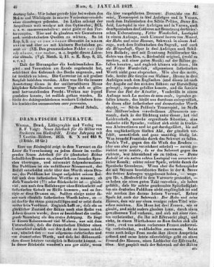 Biedenfeld, F. L. K.: Neues Jahrbuch für die Bühne. Weimar: Voigt 1835