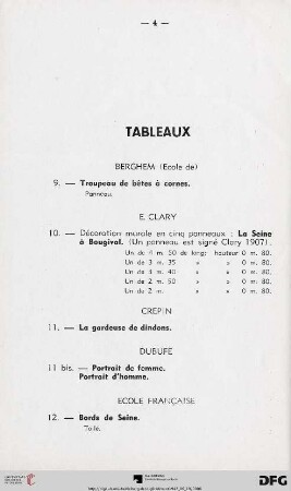 Tableaux (Nr. 9-32)