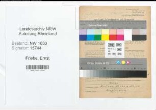 Entnazifizierung Ernst Friebe , geb. 27.11.1897 (Polizeibeamter)