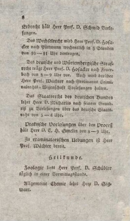 8-11, Heilkunde