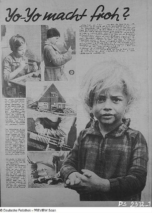 Reproduktion einer Zeitungsseite "Yo-Yo macht froh"