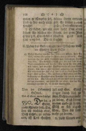 II. Ueber die Gesinnungen und Pflichten wahrer Christen gegen Gott.