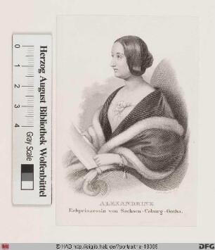Bildnis Albertine, Herzogin zu Sachsen-Coburg u. Gotha, geb. Prinzessin von Baden