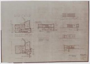 Haus und Garten Paepke, Hofgeismar-Carlsdorf: Grundriss Untergeschoss, Erdgeschoss; Aufriss Nordansicht, Südansicht, Westansicht, Ostansicht; Schnitte 1:100