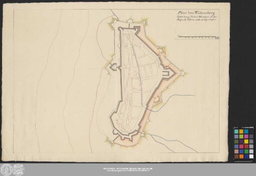 Plan von Wittenberg Nebst denen Neuen Werckern So der Major Le Febvre alda anlegen lassen