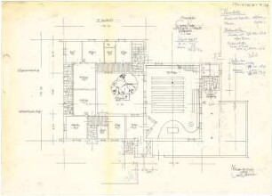 Gsaenger, Gustav; Blaichach / Allgäu (Bayern); Ev. Kirche - Vorprojekt (Grundriss EG)