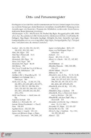 Orts- und Personenregister