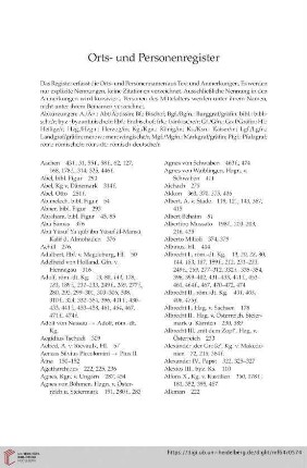 Orts- und Personenregister